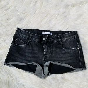 Zara Black Denim Shorts Sz 4